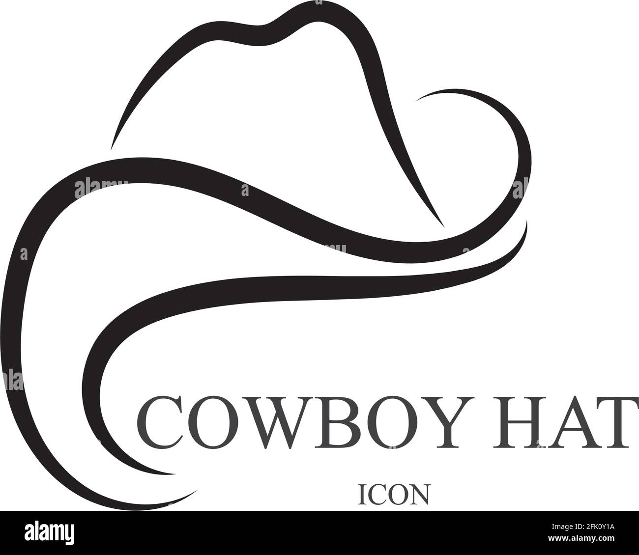 Modèle De Dessin Vectoriel Dicône De Logo De Chapeau De Cowboy Image Vectorielle Stock Alamy 1782