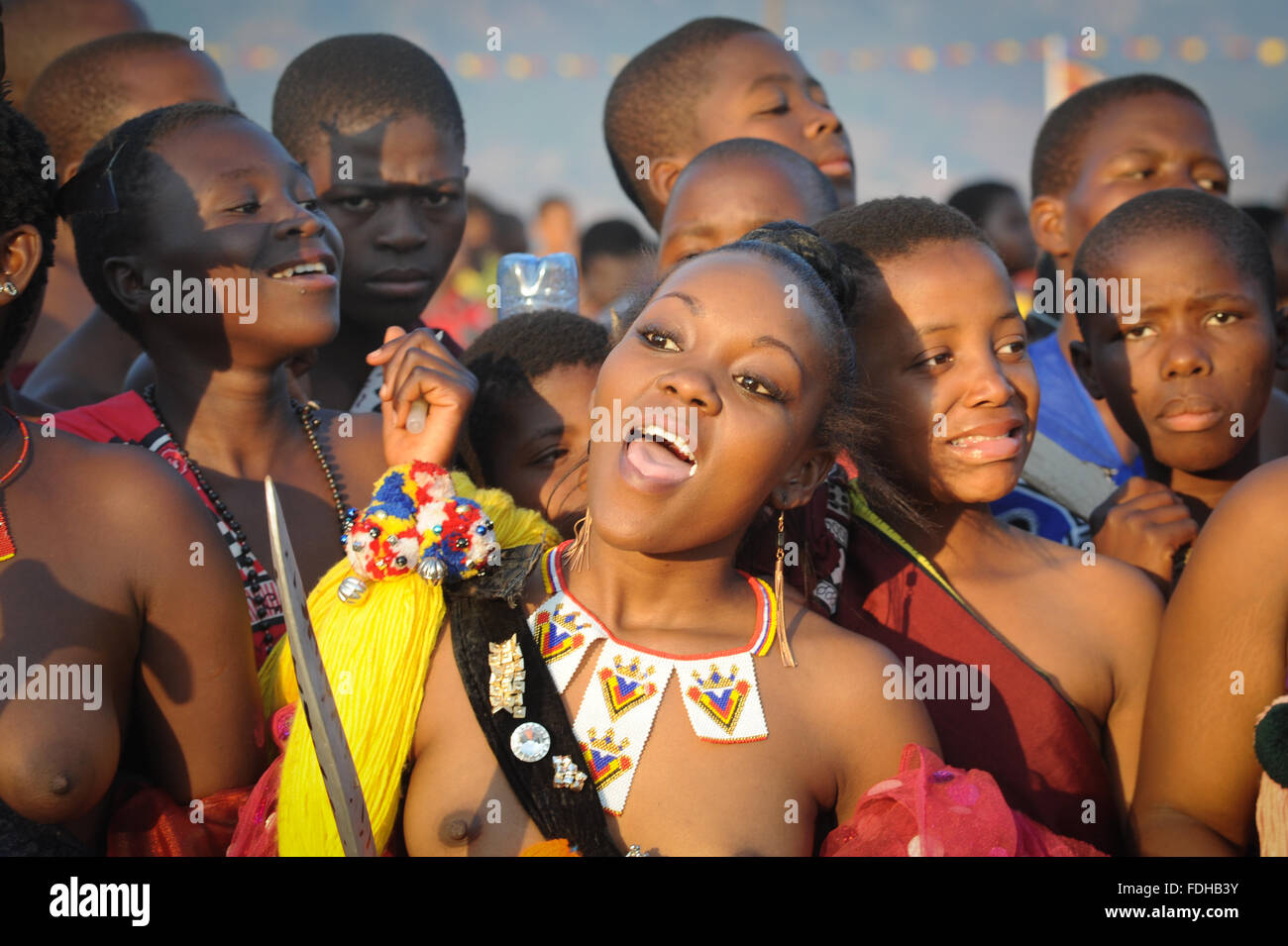 Ludzidzini, Swaziland, Afrique du Sud Umhlanga Swazi, ou cérémonie
