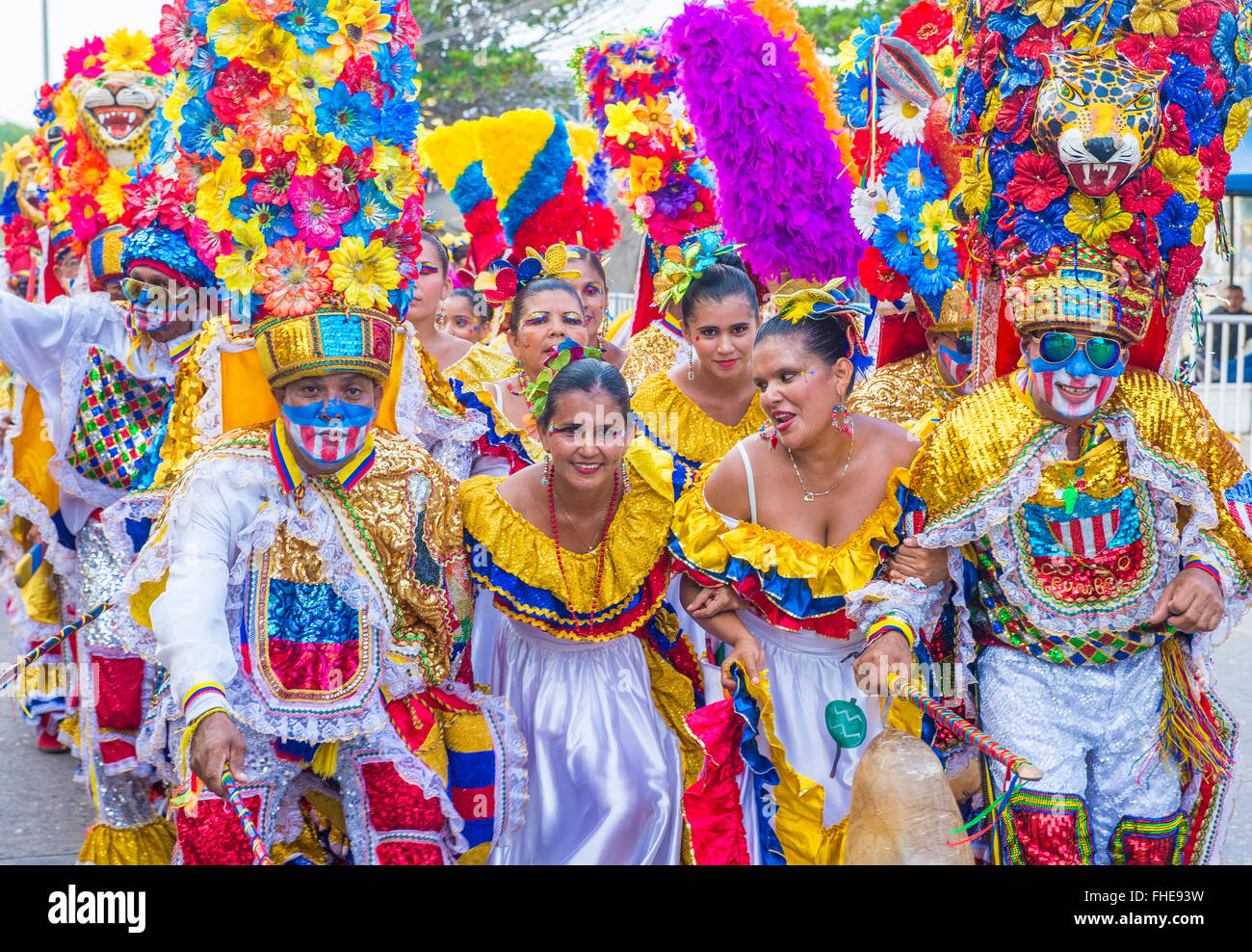 Les participants au carnaval de Barranquilla à Bogota , Colombie Photo