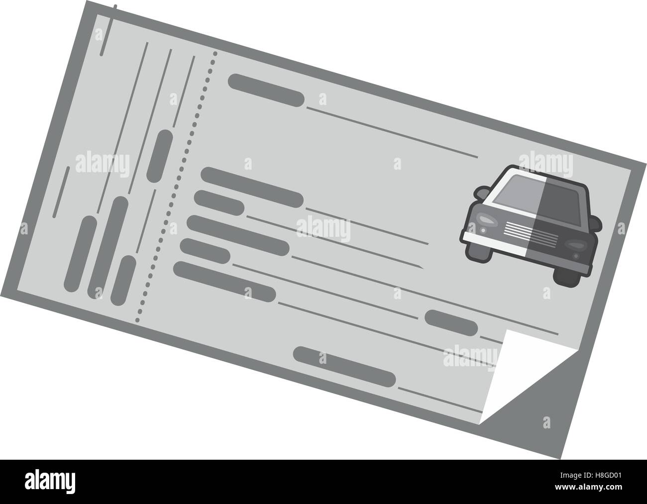 Ticket De Parking Zone Sur Fond Blanc Vector Illustration Image Vectorielle Stock Alamy 