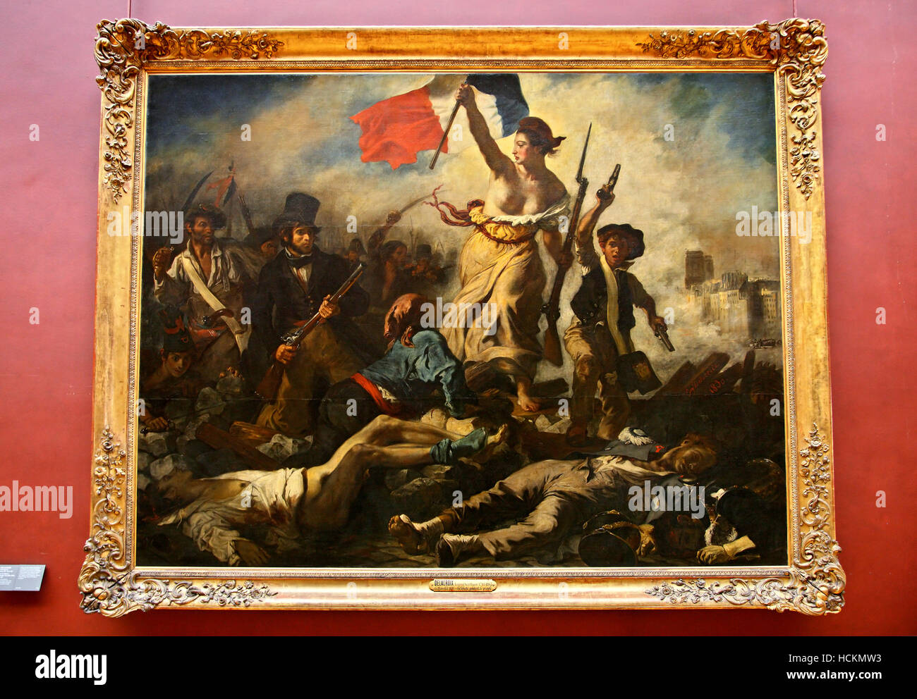 Eugène Delacroix Peinture La Liberté Guidant Le Peuple Au Musée Du