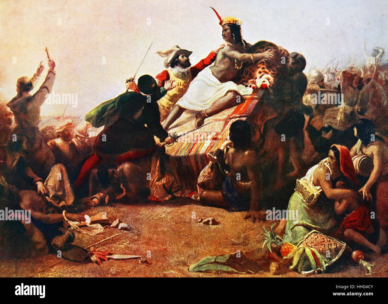 Pizarro saisissant l'Inca du Pérou John Everett Millais. Le 16 novembre ...