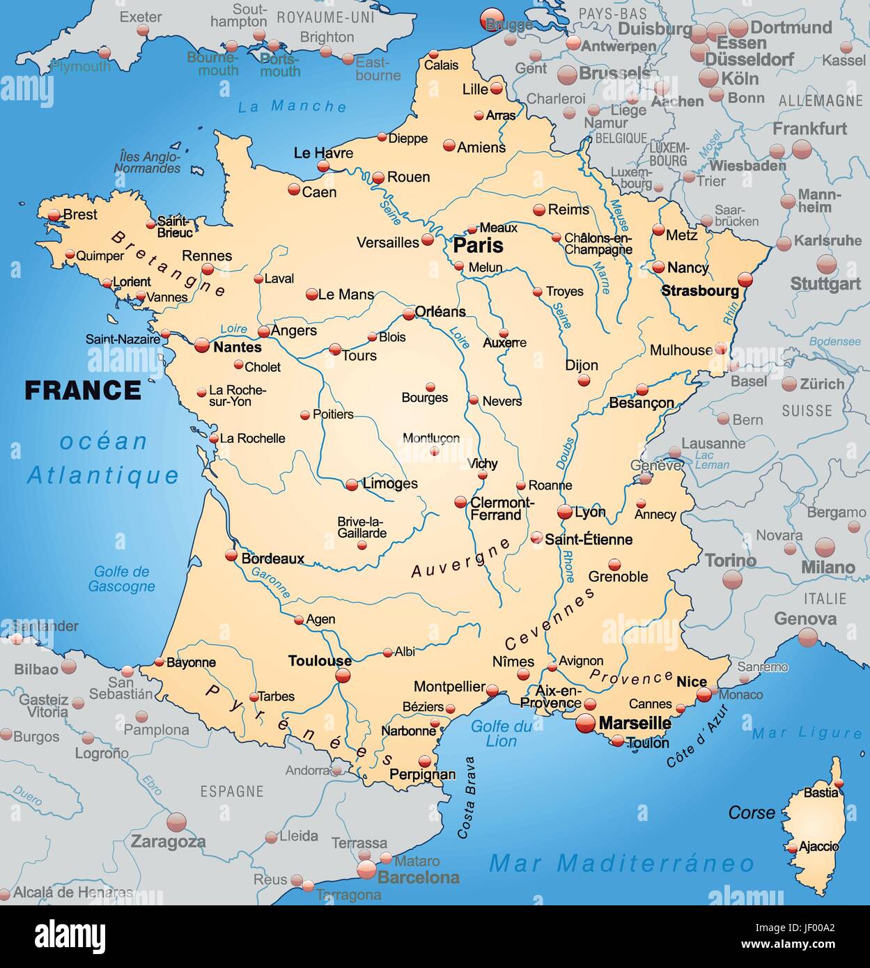 La France Frontière Frontières Synopsis Carte Atlas Carte Du Monde Carte Image 5854
