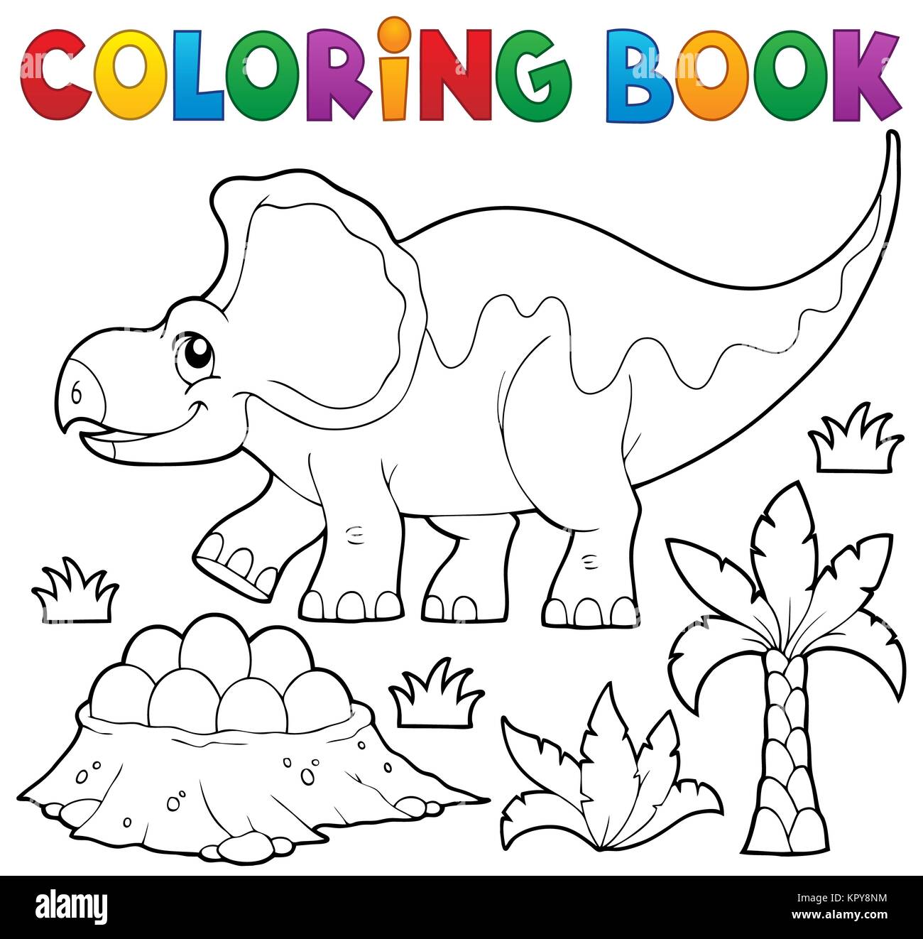 Livre de coloriage dinosaure sujet 3 Photo Stock  Alamy